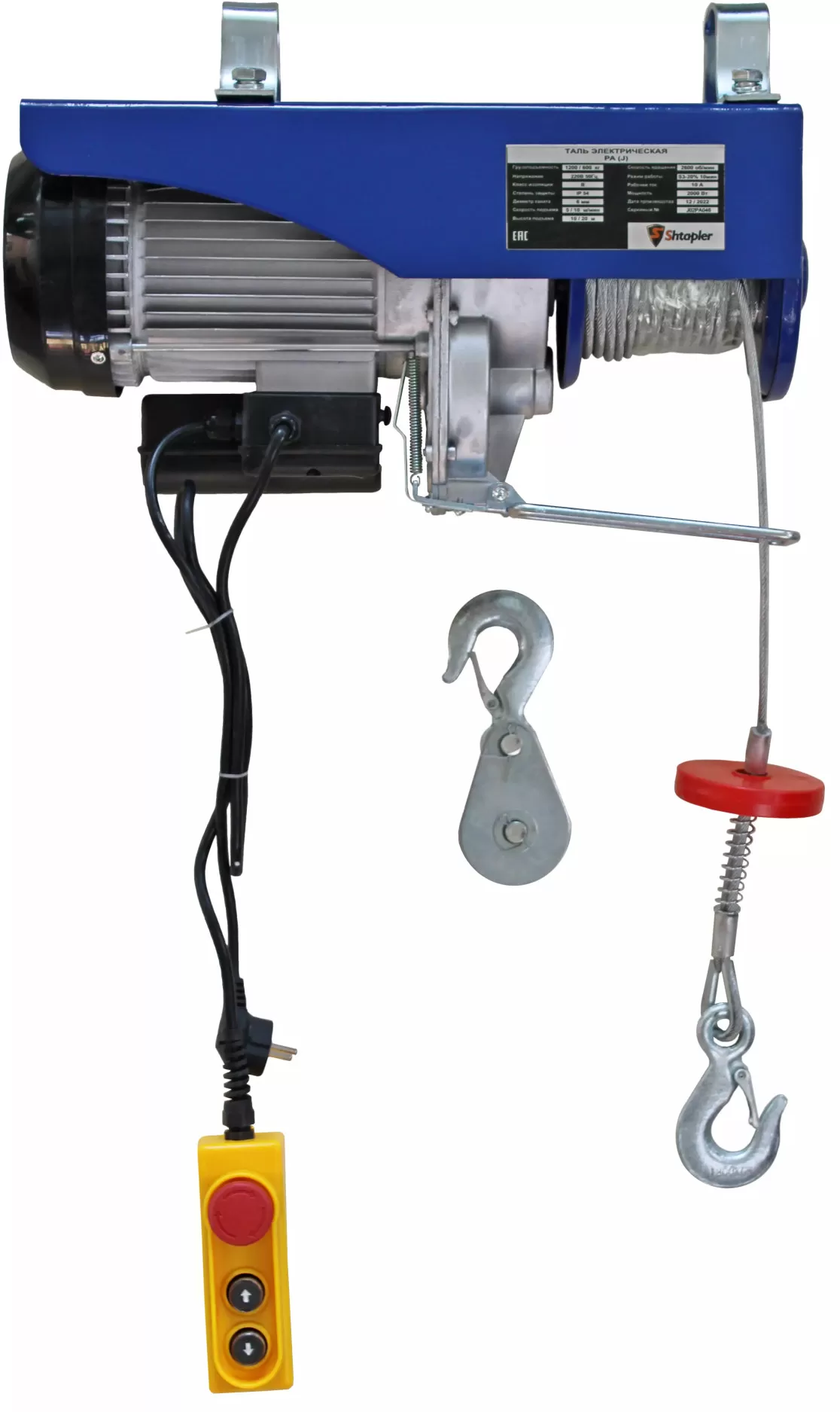SHTAPLER PA (J) 1200/600 кг 10/20 м Таль электрическая стационарная
